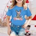 thumbnail image 2 of LRen Girls Easter Shirts Size 7/8 Cute Graphic Short Sleeve T Shirts Casual Easter Day Vacation Tops Kids Summer Clothing, 2 of 5