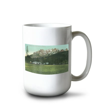

15 fl oz Ceramic Mug Dunsmuir California View of the Castle Crags Dishwasher & Microwave Safe