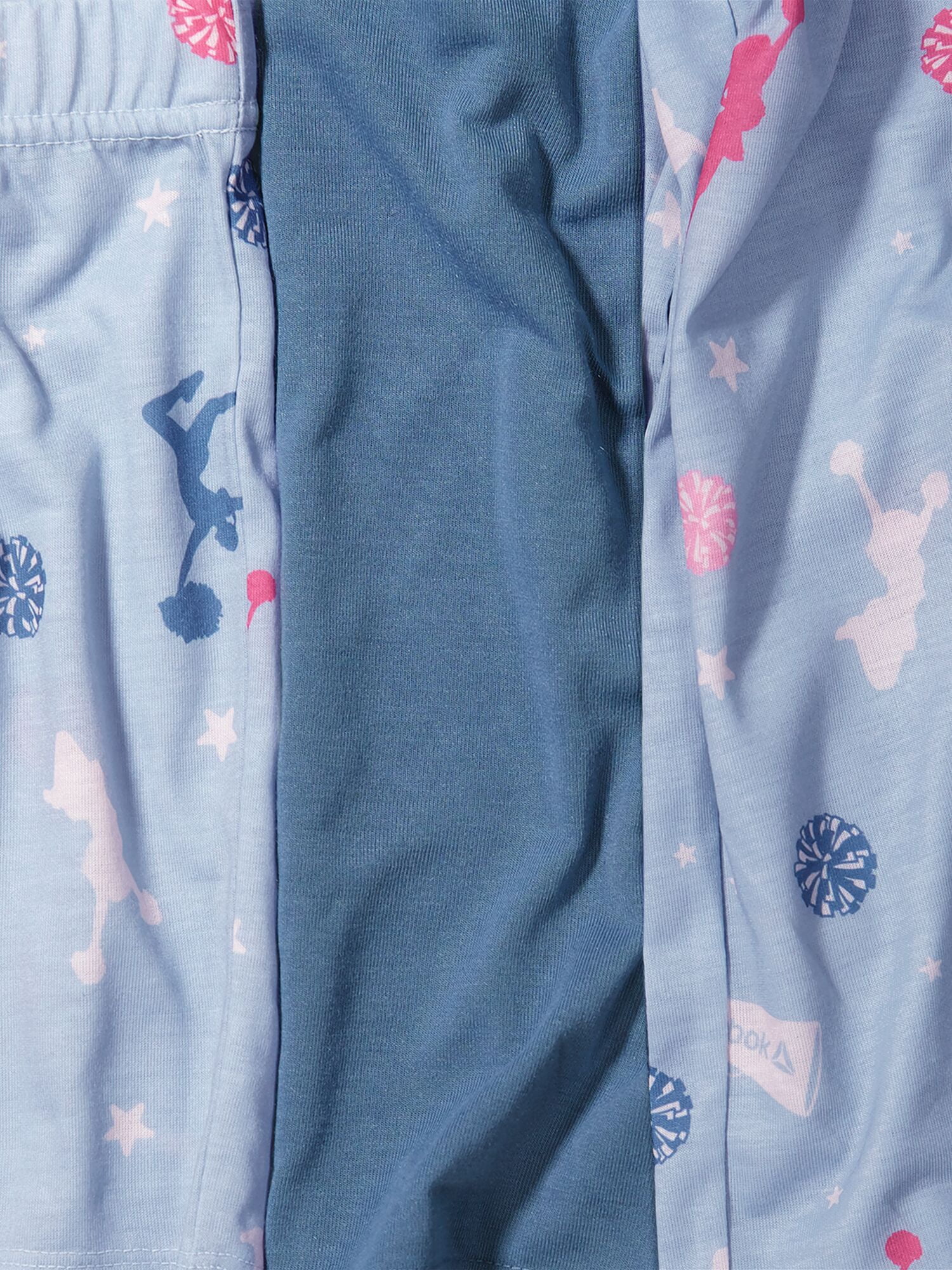 Reebok Girls’ Sleepwear, 3-Piece Tee, Short & Pant Pajama Set, Sizes S - XL