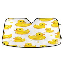 Yayeee Car Windshield Sun Shade Universal Fit Front Visor Protector, Yellow Rubber Ducks