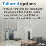 Shelly Plus RGBW PM | WiFi Smart Remote Control for RGBW Led Strips with Power Metering | Home Automation | Bluetooth Gateway | No Hub | Compatible with Alexa & Google Home | iOS Android App