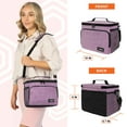 thumbnail image 2 of OPUX Insulated Lunch Bag for Men Women, Soft Lunch Box for Office Work School Picnic, Leakproof Lunch Cooler Bag with Shoulder Strap for Kid Adult Boy Girl, Medium Lunchbox Lunch Tote (Heather Purple), 2 of 8