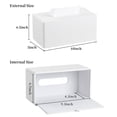 thumbnail image 5 of Tissue Box Cover Stylish PU Leather Rectangular Tissue Box Holder with Magnetic Bottom Cover for Bathroom Bedroom or Office (White), 5 of 7