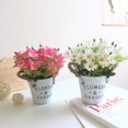 thumbnail image 3 of Cheers 1Pc Artificial Flower Daisy Metal Pot Bonsai Stage Garden Wedding Party Decor, 3 of 7