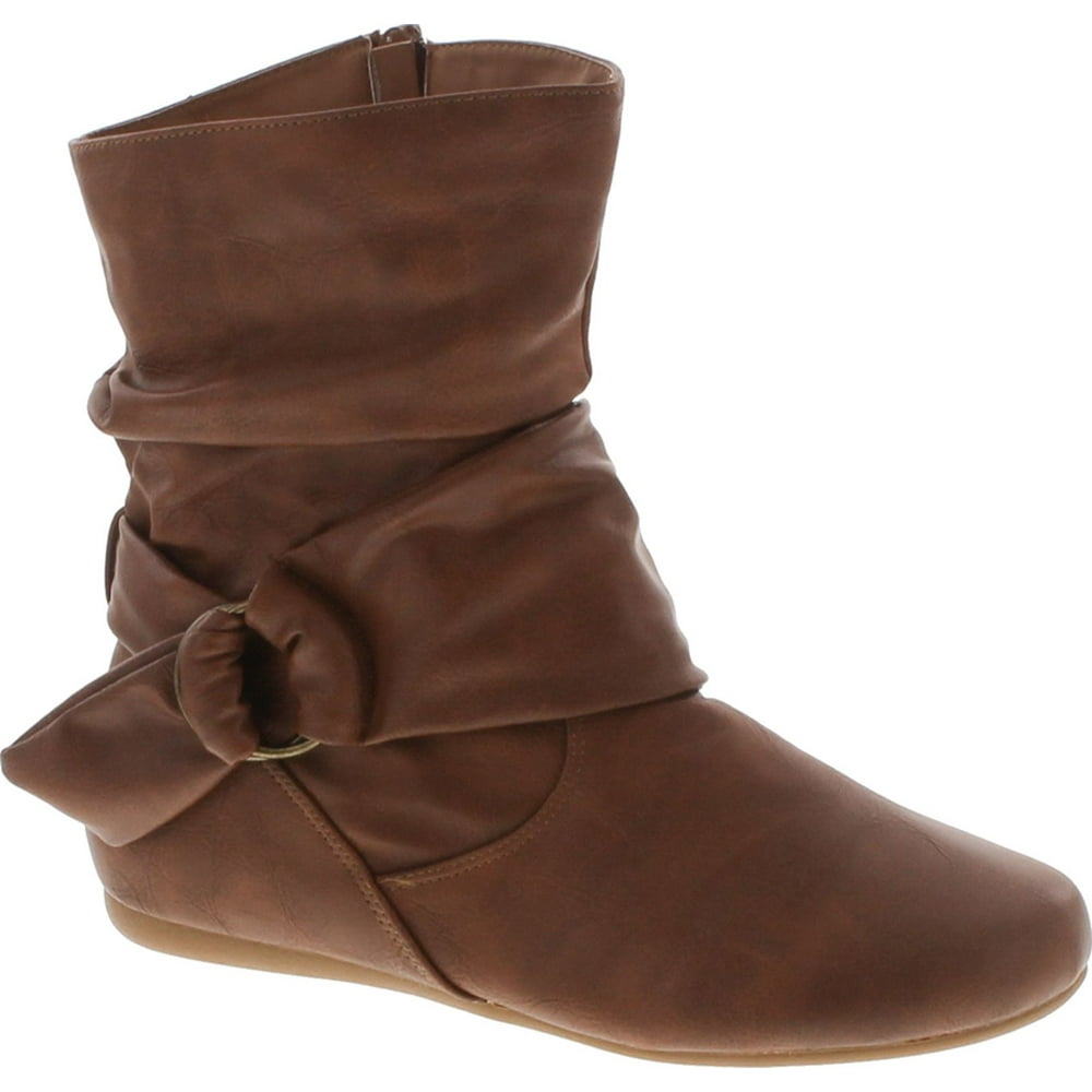 calf boots flat heel