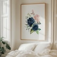 thumbnail image 6 of Navy and Blush Flowers, Watercolor Flowers, Roses, Greenery, Girl Nursery - Illustration Unframed Wall Art Print 8 x 10 inches, 6 of 12