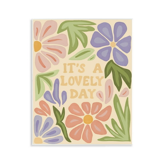 Stupell Industries Lovely Day with Florals Plants & Flowers Painting Unframed Art Print Wall Art, 11 x 14