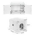 thumbnail image 3 of Pefilos 33" Cat Washroom Storage Bench Cat Litter Box Enclosure Cabinet Large Wooden Indoor Cat Cabinet Furniture Side Table Cat House Litter Box Cover, White, 3 of 5