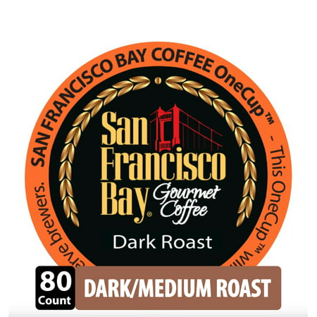 San Francisco Bay OneCup, Dark Roast (80 Count) Single Serve Coffee K-Cup Pods Keurig Compatible, Commercially