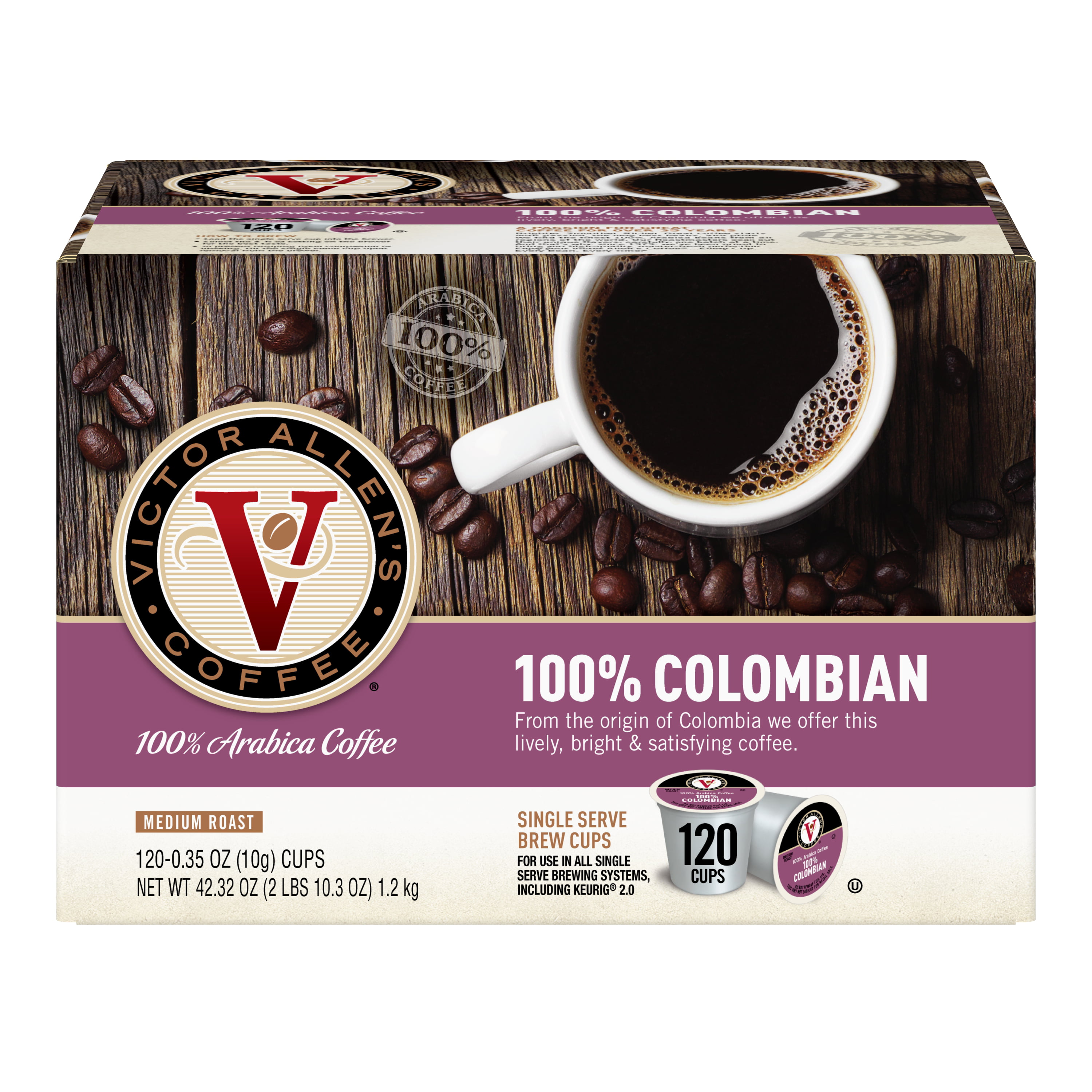 100% Colombian, Medium Roast, 120 Count, Single Serve Coffee Pods for  Keurig K-Cup Brewers - Walmart.com