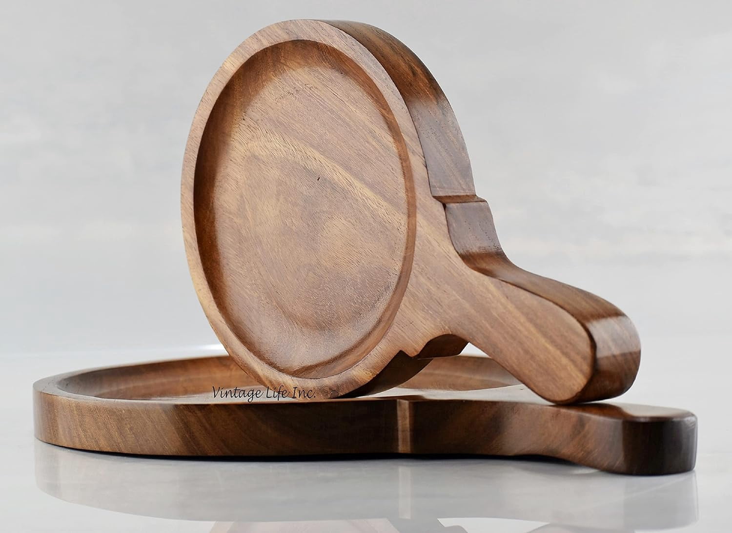 Set of 2 Bread Board, French Small & Medium Circular Bread Board, Charcuterie Board, Cheese Board, Made of Single piece of Wood