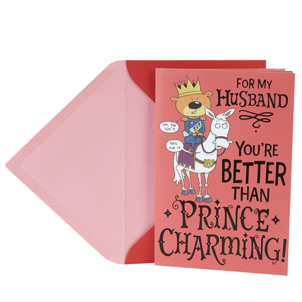 Hallmark Funny Valentine's Day Card for Husband (Prince Charming Poem Book)  