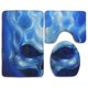 thumbnail image 1 of ABPHQTO Calavera de llama azul Juego de alfombras de baño de 3 piezas Alfombra de baño Alfombra de contorno y tapa de inodoro, 1 of 2