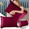 thumbnail image 1 of Solid Color Silk Pillowcase Silk No Zipper Envelope Pillow Pillow Cover, 1 of 6