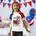 thumbnail image 3 of Grblisyd 4th of July Girls USA Shirt 250th Anniversary American Flag Patriotic Crew Neck Short Sleeve T-Shirt Independence Day Outfit for Kids, 3 of 5