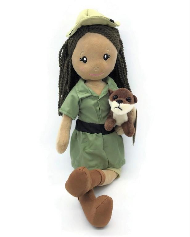 The Petting Zoo, Zookeeper Doll with River Otter Stuffed Animal 17 inch