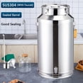 thumbnail image 2 of Stainless Steel Milk Can with Handle, Milk Bucket Tote Jug with Sealed Lid Transportable Milk Fermentation Barrel for Liquid Container Storage[Energy Class A], 2 of 6