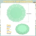 thumbnail image 2 of 50 piezas de doilies de papel, doilies de papel de encaje de 6.5 pulgadas, manteles desechables de papel verdes, 2 of 7