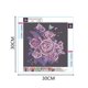 thumbnail image 2 of Pintura de diamante DIY 5D Flor de rosa Cubo de pintura de diamante Forma redonda Pinturas de diamante perforado completo, 2 of 8