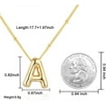 thumbnail image 5 of Bubble Letter Necklace for Women, 14k Gold Plated Initial Letter Pendant Necklace Personalized Jewelry A - Z 26 letters, 5 of 7