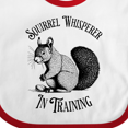 thumbnail image 4 of Inktastic Squirrel Whisperer in Training Boys or Girls Baby Bib, 4 of 4