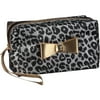 Wal-Mart Leopard Print Cosmetic Bag, Silver