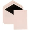JAM Paper Wedding Invitation Set, Large 10 x 6 5/8, White Card with Black Lined Envelope and White Simple Border Set, 50/pack