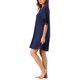 thumbnail image 4 of INSPIRAR CHIC Camisón de Pijamas para Mujeres, Vestido de Pijamas, Ropa de Dormir, Manga Corta, Azul, Grande, 4 of 7