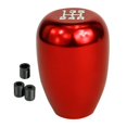 thumbnail image 3 of Perilla de cambio de 5 velocidades de aleación con decoración personalizada y 3 adaptadores universales Rojo, 3 of 9