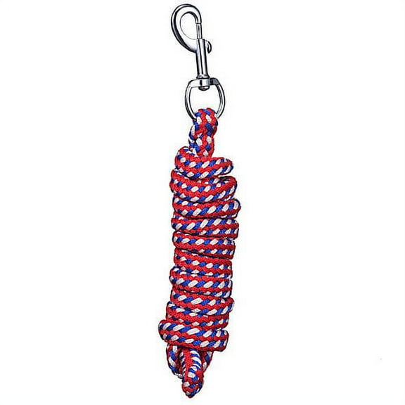 Tough1 Multi-Color Braided Poly Lead Red/Wht/Blu