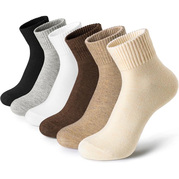 CoCoMangos Cotton Women Boot Socks: Aesthetic Soft Crew for Fall Winter Size 6-11 (3/6 Pack)