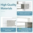 thumbnail image 6 of Unique Shape TV Stand with 2 Illuminated Glass Shelves, High Gloss Entertainment Center for TVs Up to 80", Versatile TV Cabinet with LED Color Changing Lights for Living Room, Grey 16AAE, 6 of 9