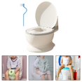 thumbnail image 6 of Kokiya Baby Potty Toilet Compact Size with Spilling Guard Infants Toilet Seat Realistic Gray PP Seat, 6 of 9