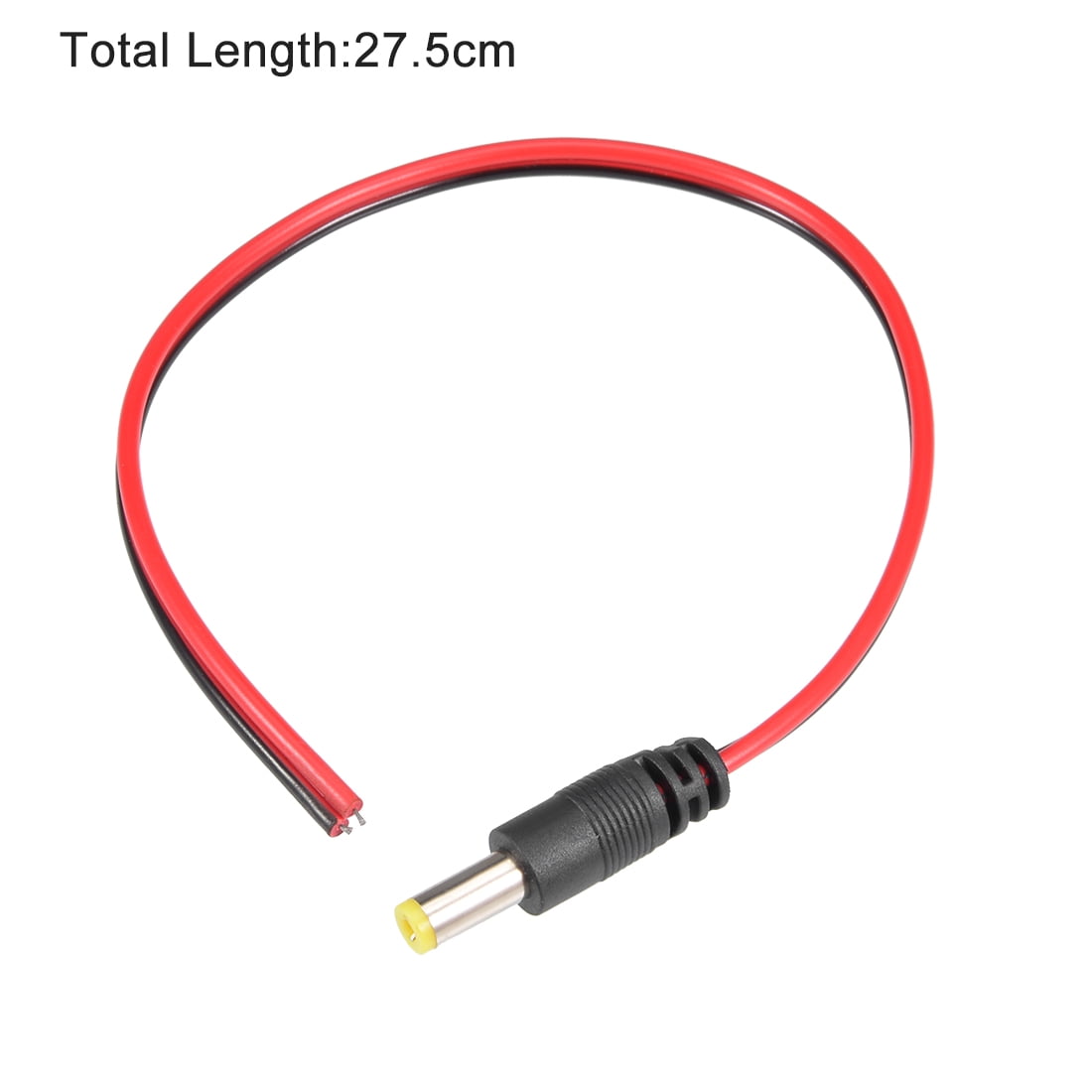 Unique Bargains 2Pcs DC Power Pigtail Cable 12V Male Connectors for CCTV Cameras
