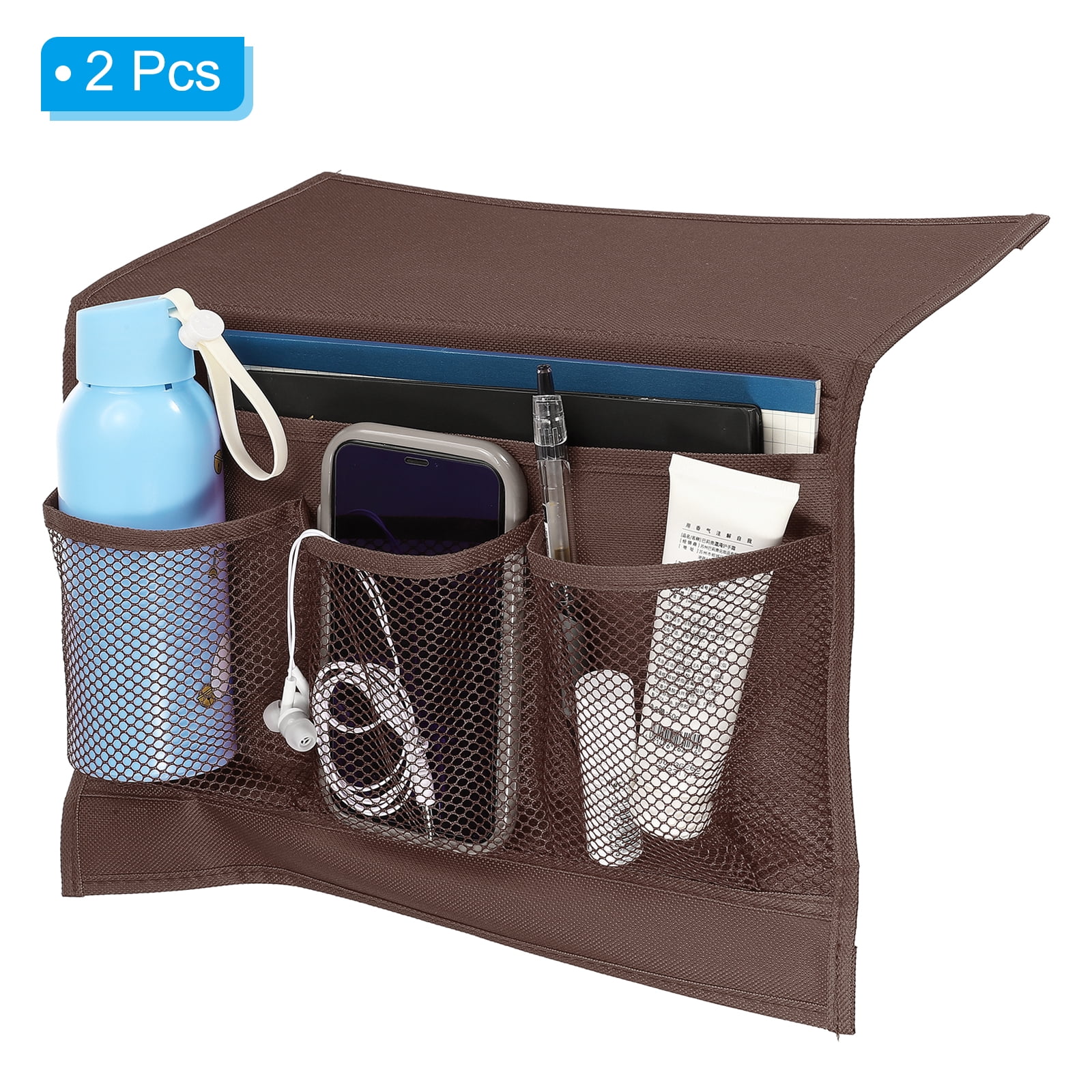 Unique Bargains Bedside Caddy Bed Caddy Hanging Organizer Brown