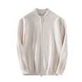 thumbnail image 2 of Suéter de otoño e invierno, abrigo, cárdigan de punto de color sólido para hombre, ropa superior informal ajustada para hombre, 2 of 6