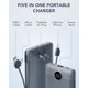thumbnail image 2 of Cargador portátil VRURC de 10000 mAh con cables integrados y enchufe de pared, 2 of 9