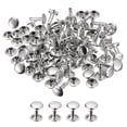 thumbnail image 1 of Unique Bargains 50 Sets Leather Rivets 9mm Double Cap Rivets 12mm Height Studs Silver Tone, 1 of 5