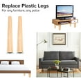 thumbnail image 1 of Muyoka Patas de sofá de madera cónicas de 15 cm, patas de patas de muebles de altura de reemplazo de sofá de 4 piezas, patas de tocador de patas de mesa de madera maciza con placa de montaje de tornil Muyoka Hogar, 1 of 7