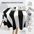 thumbnail image 6 of Black White Stripes Round Tablecloth Washable Reusable Decoration Table Cover for Kitchen Party 60", 6 of 6