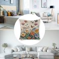 thumbnail image 3 of flowers butterflies watercolor Linen toss pillowcase decoration pillowcase gifting preferred 18x18 inch cushion cover 2 sets sofa pillowcase sofa bedroom living room car, 3 of 8