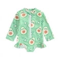 thumbnail image 1 of Odeerbi 6M-4Y Traje de Baño de Manga Larga Con Lycra Traje de Baño de Entrenamiento Atlético de Una Pieza Para Niña Traje de Baño Hawaiano Con Cremallera, 1 of 2