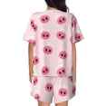 thumbnail image 3 of Naloa Cute Pig Nose Women's Short-Sleeved Pajama Set, Loungewear, Summer pajamas, Breathable Cozy - Medium, 3 of 9