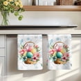 thumbnail image 7 of Easter Eggs Kitchen Towels Set of 3, Blue Floral Basket Leaves Rustic Botanical Absorbent Dish Towels for Kitchen, Microfiber Hand Towel, Quick Drying Tea Towel for Cleaning Decorative Dishcloths, 7 of 7