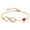 Rose Gold Red Crystal, variant on Infinite Eternal 8-word Classic S925 Sterling Silver Bracelet For Women