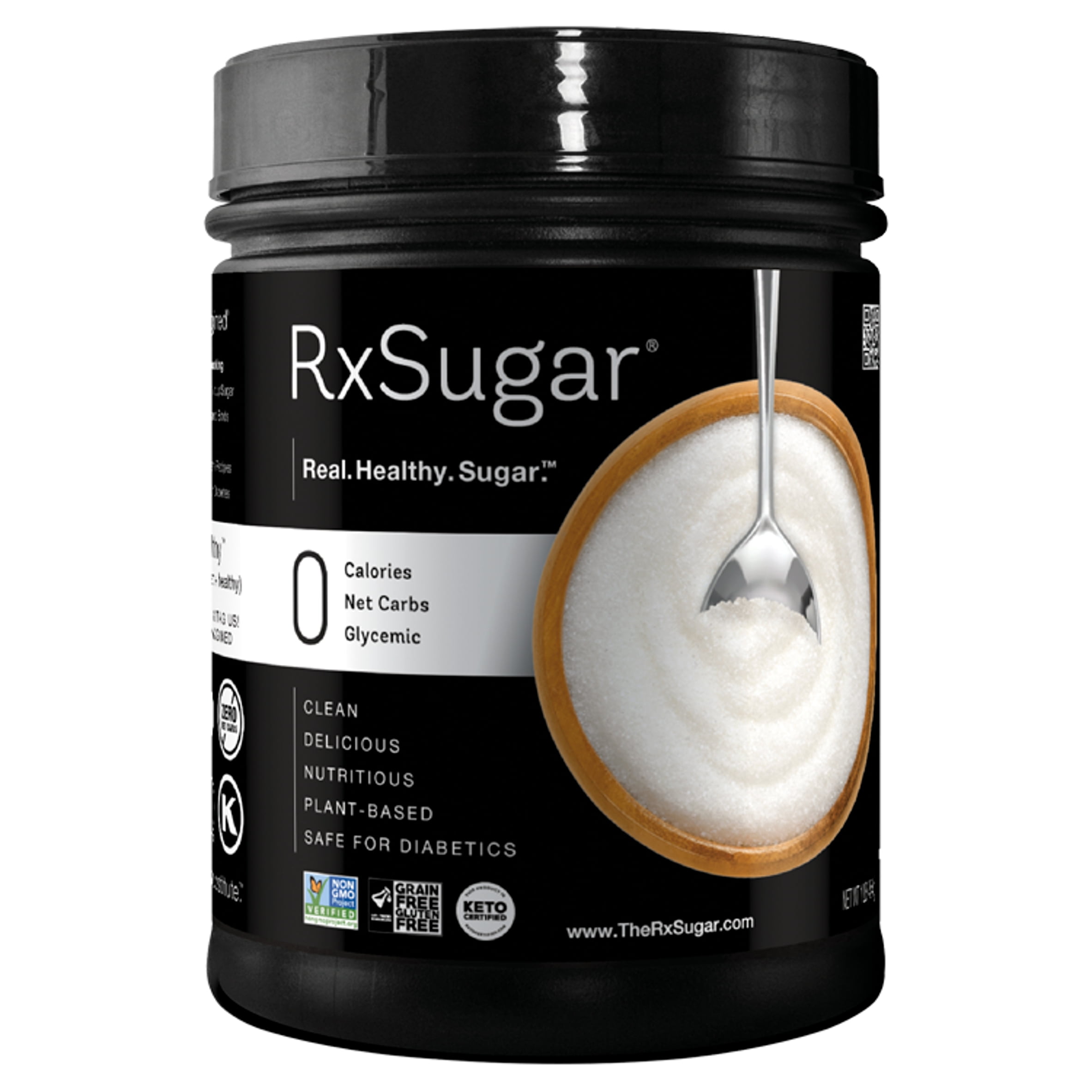 RxSugar 1 Pound Canister (1 lb) - 0 Calories. 0 Net Carbs. 0 Glycemic