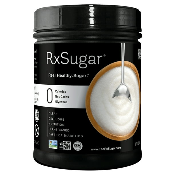 RxSugar 1 Pound Canister (1 lb) - 0 Calories. 0 Net Carbs. 0 Glycemic