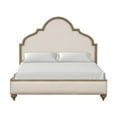 thumbnail image 6 of Lyla King Bed-Scalloped Ivory Upholstery-Rustic Oak Solid Wood, 6 of 8