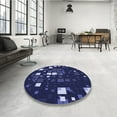 thumbnail image 3 of Ahgly Company Indoor Rectangle Patterned Night Blue Area Rugs, 6' x 9', 3 of 6