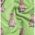 thumbnail image 1 of Soimoi Green polyester Crepe Fabric Pig Animal Print Fabric by the Yard 52 Inch Wide, 1 of 5
